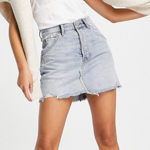 We The Free - Free People - Denim Skirt Sz 29 - Picture 1 of 8